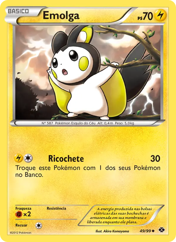 Carta Emolga, número 49/99 da coleção Próximos Destinos