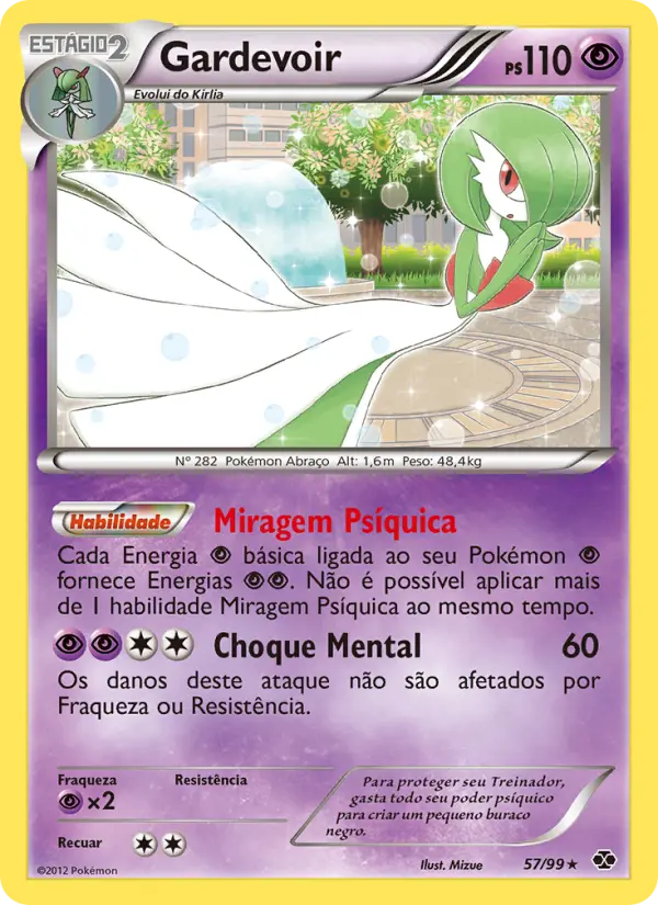 Carta Gardevoir, número 57/99 da coleção Próximos Destinos