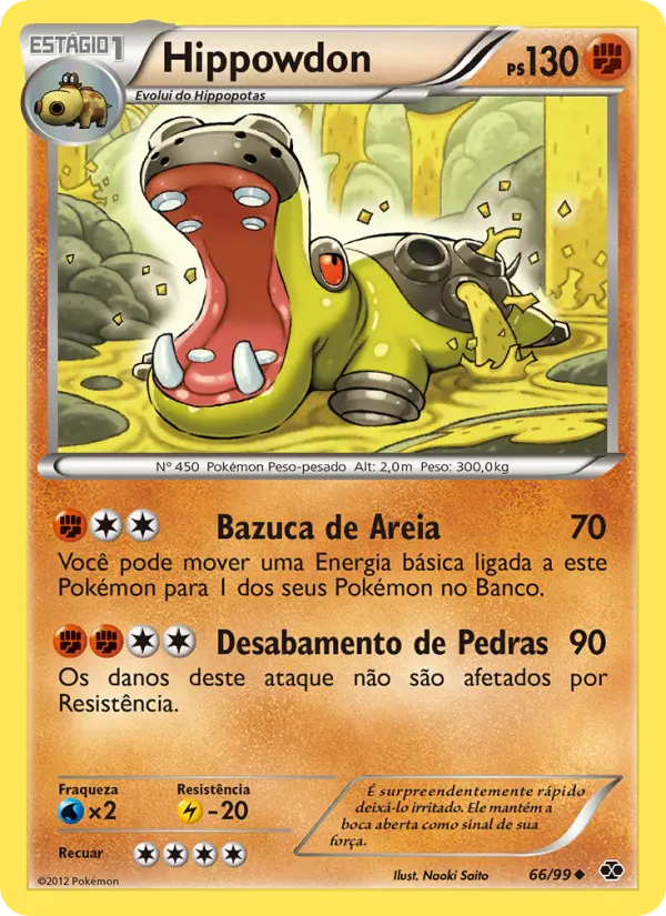 Carta Hippowdon, número 66/99 da coleção Próximos Destinos