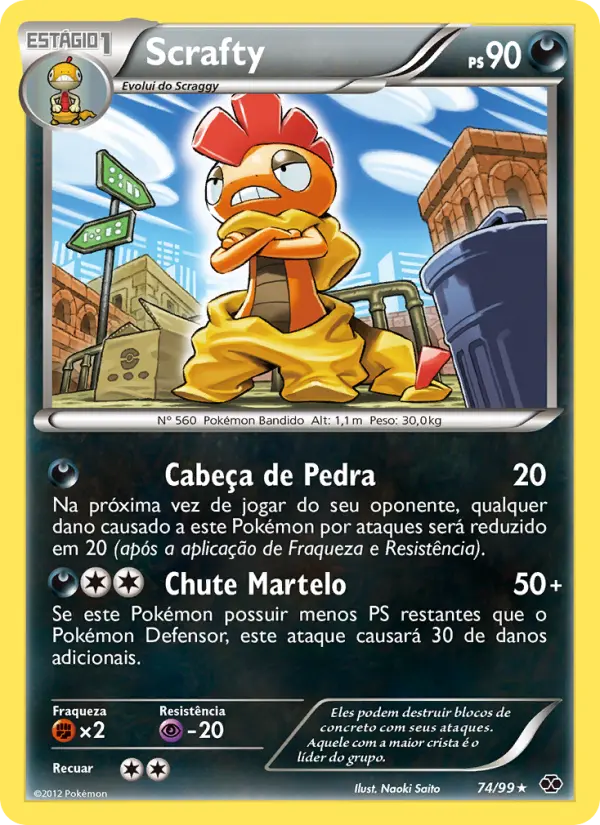 Carta Scrafty, número 74/99 da coleção Próximos Destinos