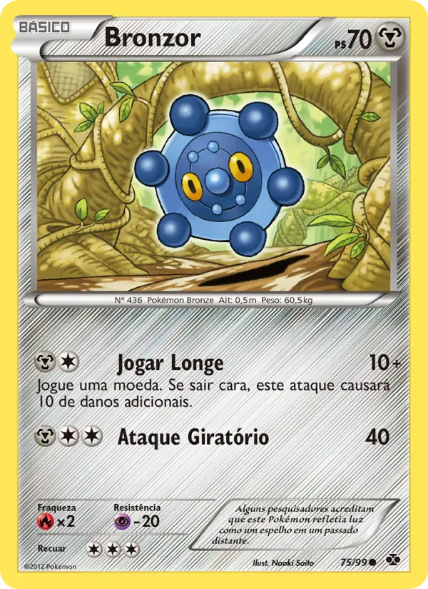 Carta Bronzor, número 75/99 da coleção Próximos Destinos