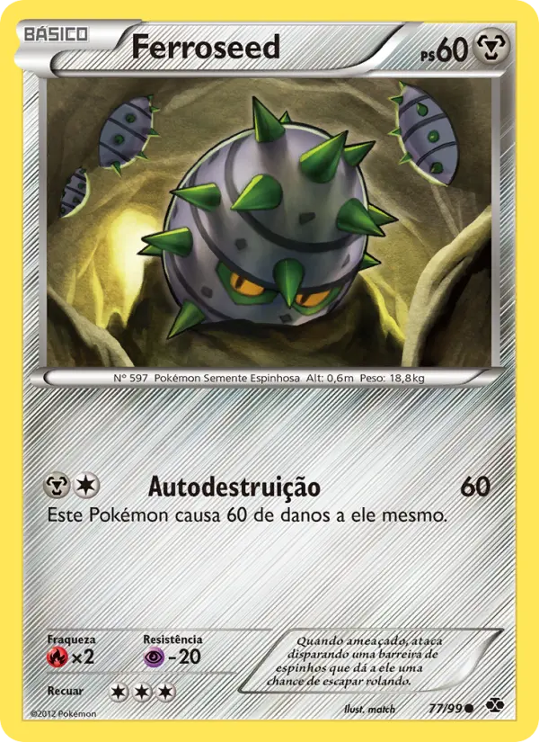 Carta Ferroseed, número 77/99 da coleção Próximos Destinos