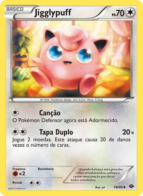 Carta Jigglypuff, número 78/99 da coleção Próximos Destinos