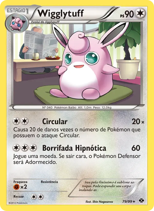 Carta Wigglytuff, número 79/99 da coleção Próximos Destinos