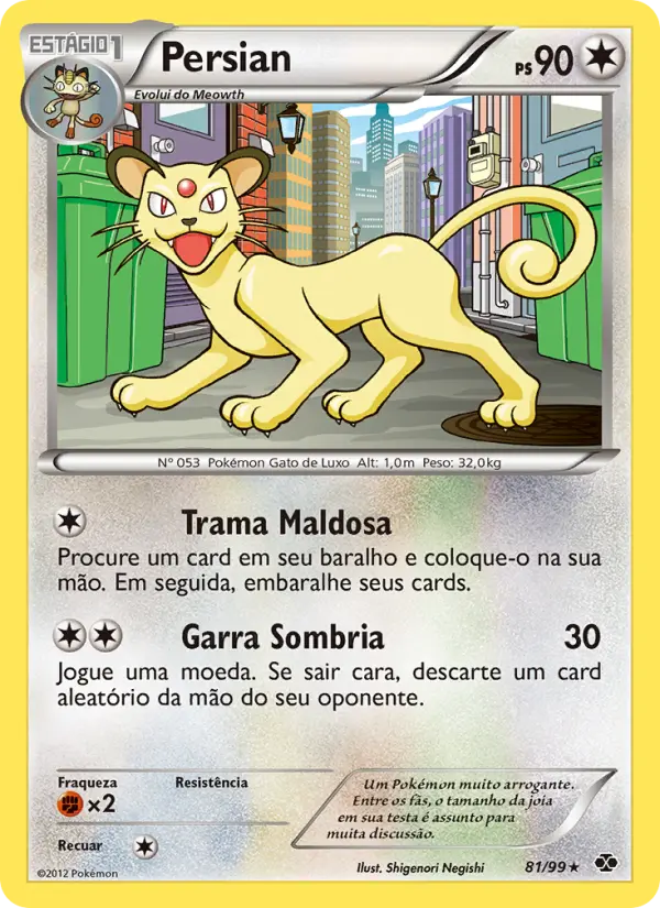 Carta Persian, número 81/99 da coleção Próximos Destinos