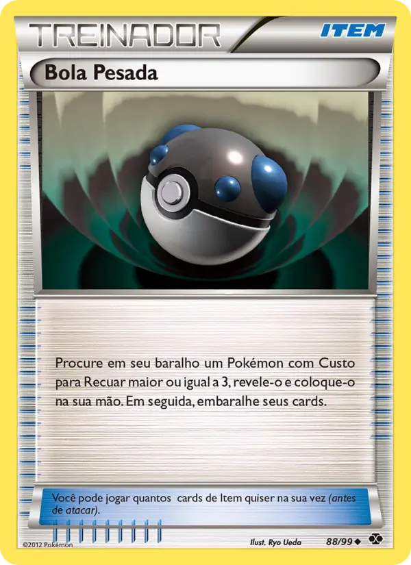 Carta Bola Pesada, número 88/99 da coleção Próximos Destinos