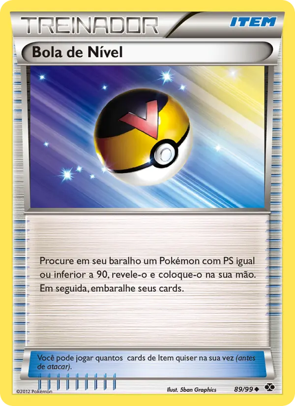 Carta Bola de Nível, número 89/99 da coleção Próximos Destinos