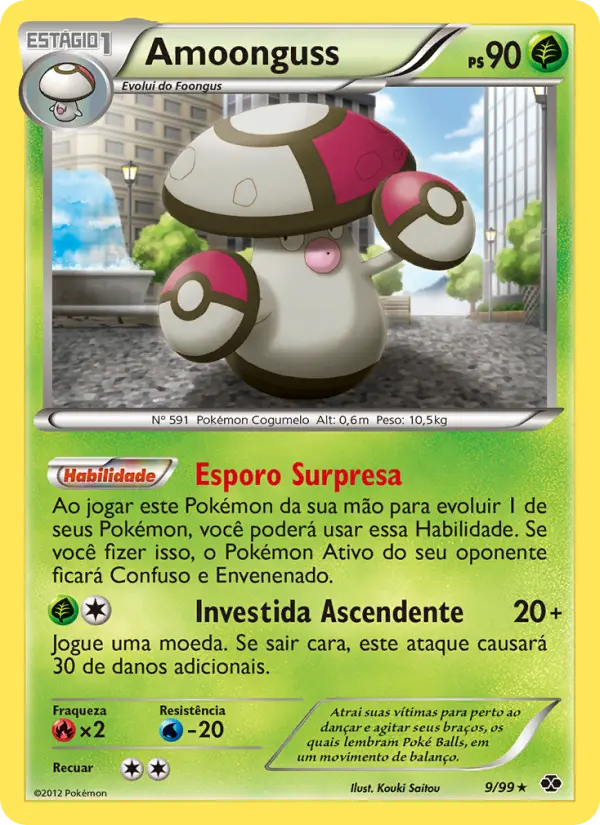 Carta Amoonguss, número 9/99 da coleção Próximos Destinos