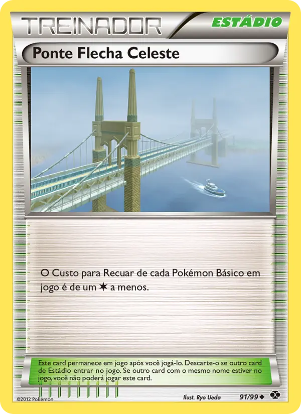 Carta Ponte Flecha Celeste, número 91/99 da coleção Próximos Destinos