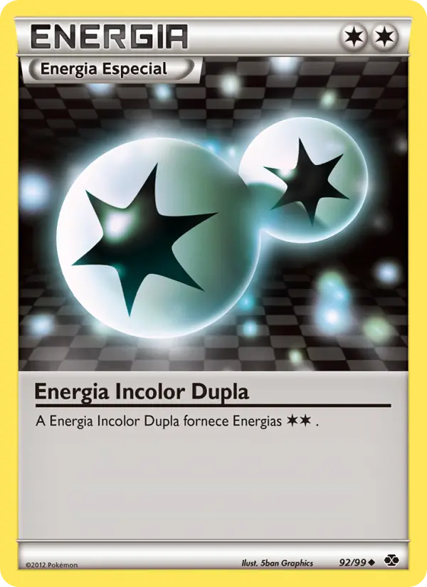 Carta Energia Incolor Dupla, número 92/99 da coleção Próximos Destinos