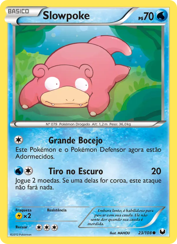Carta Slowpoke, número 23/108 da coleção Exploradores da Escuridão