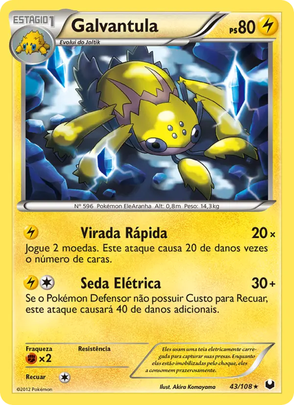 Carta Galvantula, número 43/108 da coleção Exploradores da Escuridão