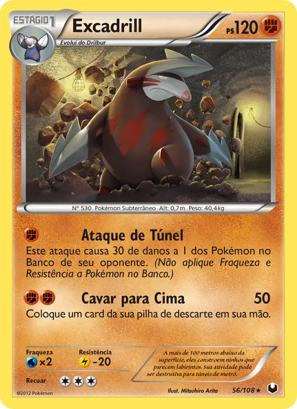 Carta Excadrill, número 56/108 da coleção Exploradores da Escuridão