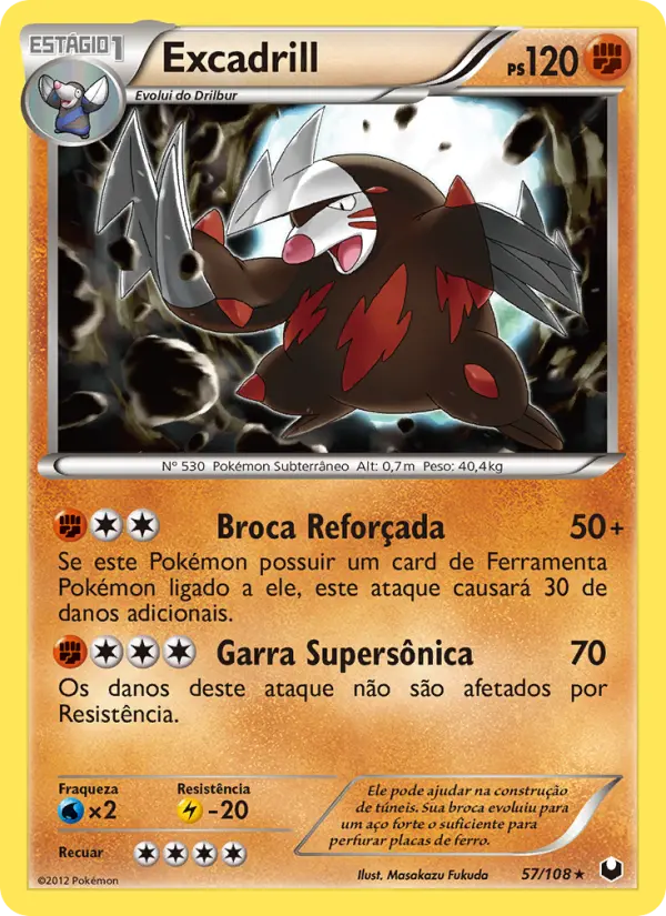 Carta Excadrill, número 57/108 da coleção Exploradores da Escuridão