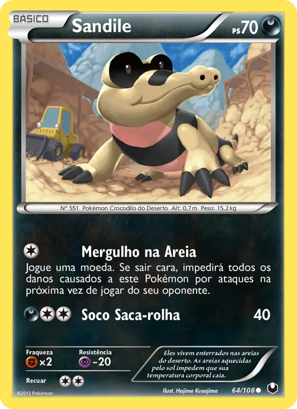 Carta Sandile, número 64/108 da coleção Exploradores da Escuridão