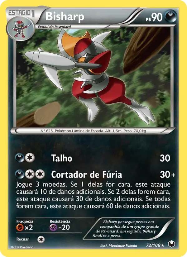 Carta Bisharp, número 72/108 da coleção Exploradores da Escuridão