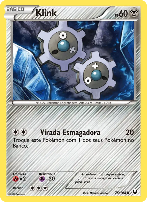 Carta Klink, número 75/108 da coleção Exploradores da Escuridão