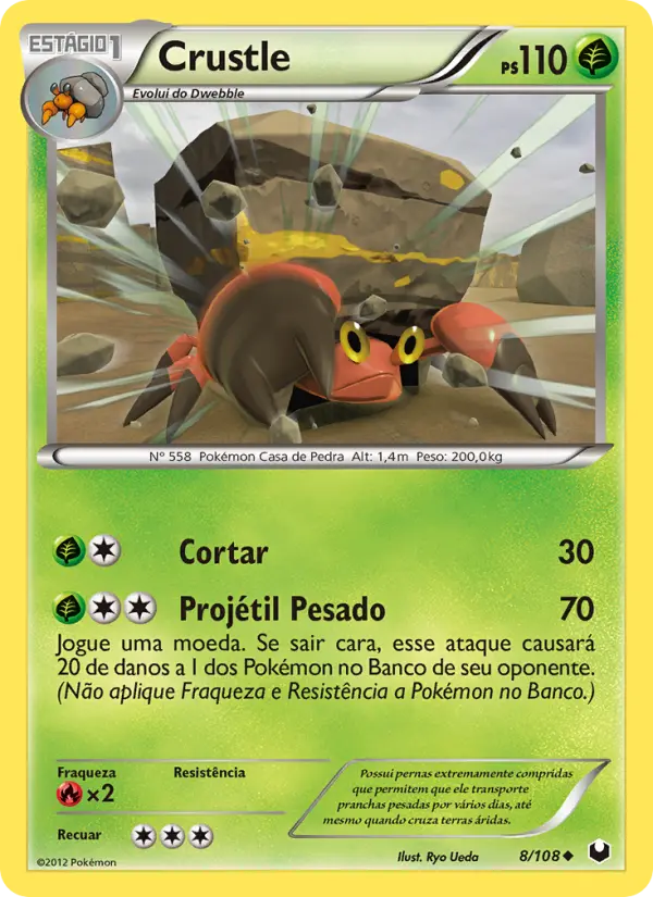 Carta Crustle, número 8/108 da coleção Exploradores da Escuridão