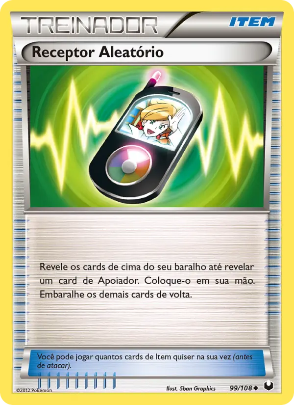 Carta Receptor Aleatório, número 99/108 da coleção Exploradores da Escuridão