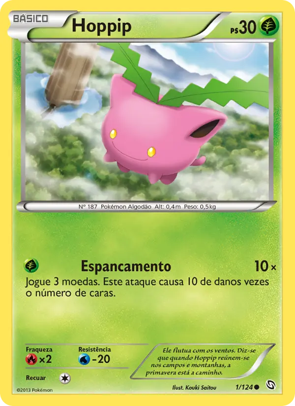Carta Hoppip, número 1/124 da coleção Dragões Enaltecidos
