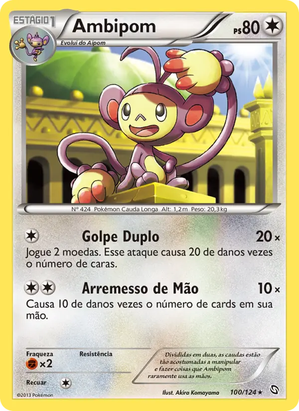 Carta Ambipom, número 100/124 da coleção Dragões Enaltecidos