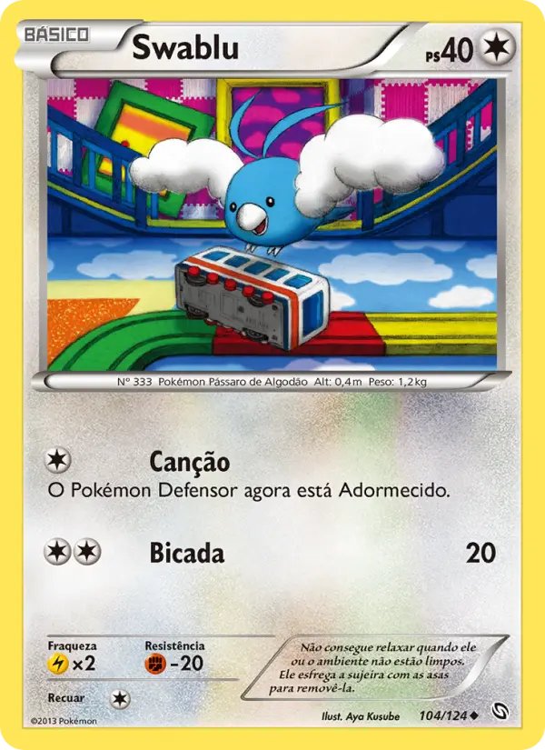 Carta Swablu, número 104/124 da coleção Dragões Enaltecidos