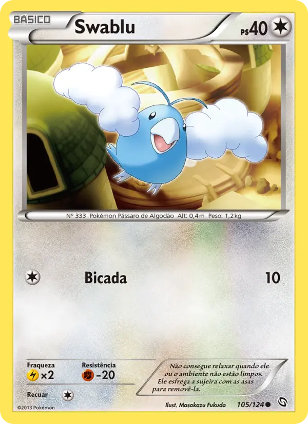 Carta Swablu, número 105/124 da coleção Dragões Enaltecidos
