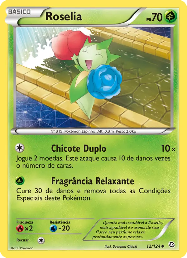 Carta Roselia, número 12/124 da coleção Dragões Enaltecidos