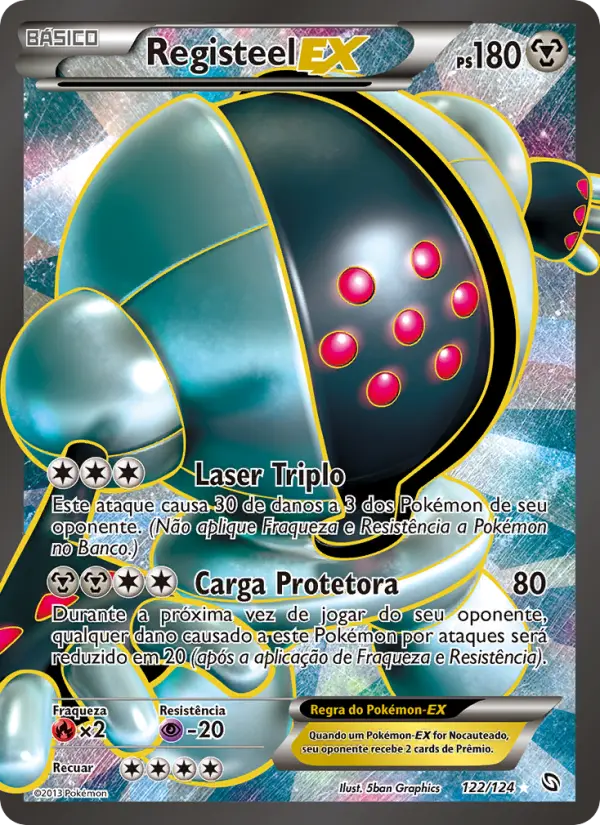 Carta Registeel-EX, número 122/124 da coleção Dragões Enaltecidos