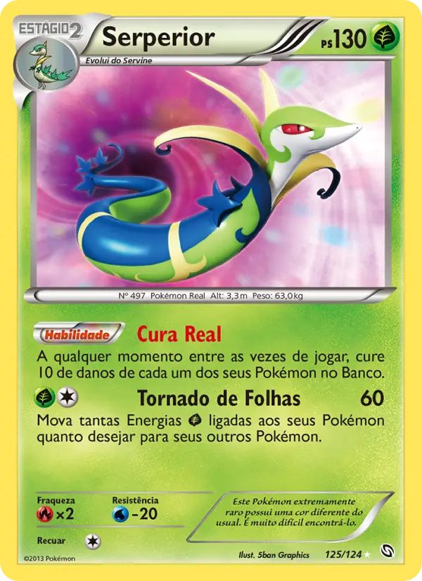Carta Serperior, número 125/124 da coleção Dragões Enaltecidos