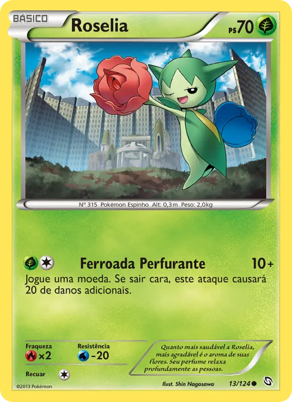 Carta Roselia, número 13/124 da coleção Dragões Enaltecidos