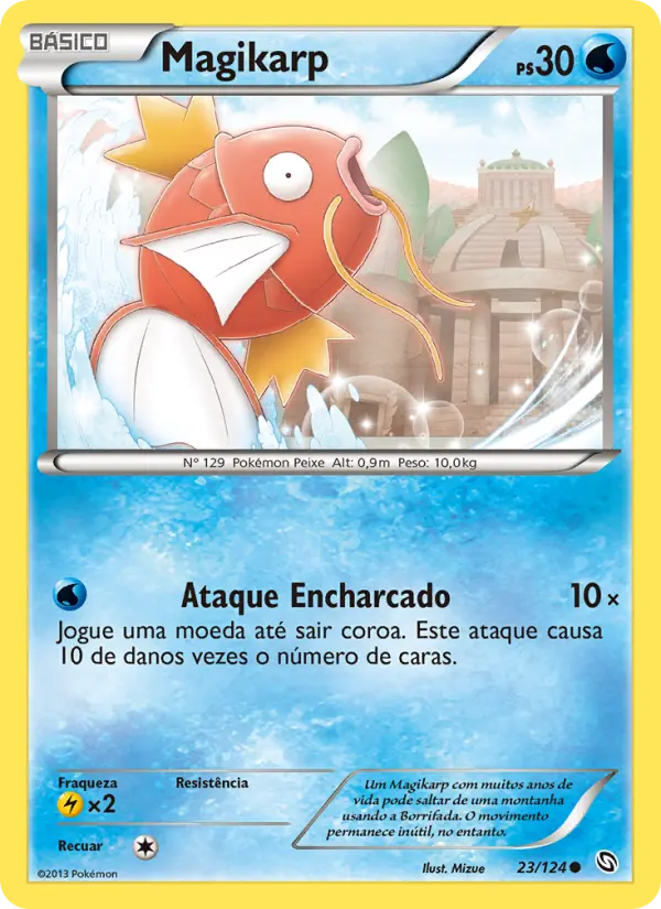 Carta Magikarp, número 23/124 da coleção Dragões Enaltecidos