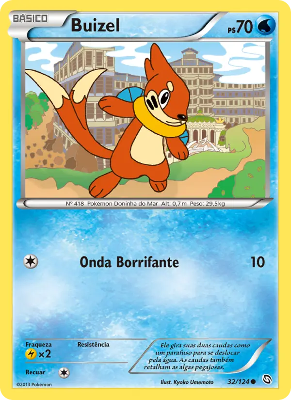 Carta Buizel, número 32/124 da coleção Dragões Enaltecidos