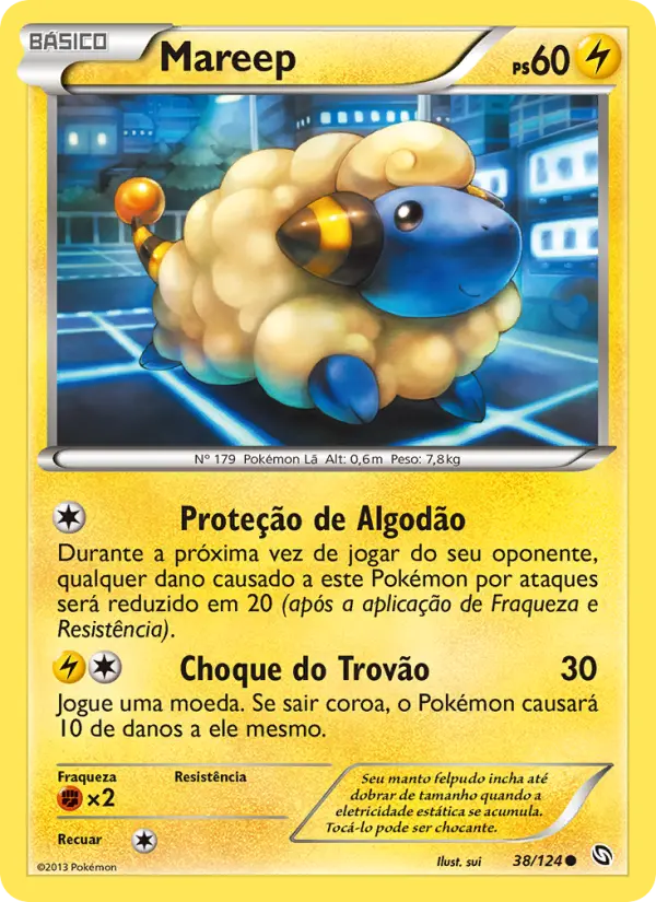 Carta Mareep, número 38/124 da coleção Dragões Enaltecidos