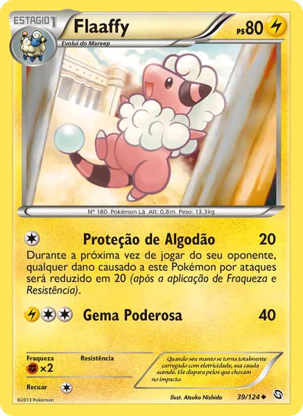 Carta Flaaffy, número 39/124 da coleção Dragões Enaltecidos