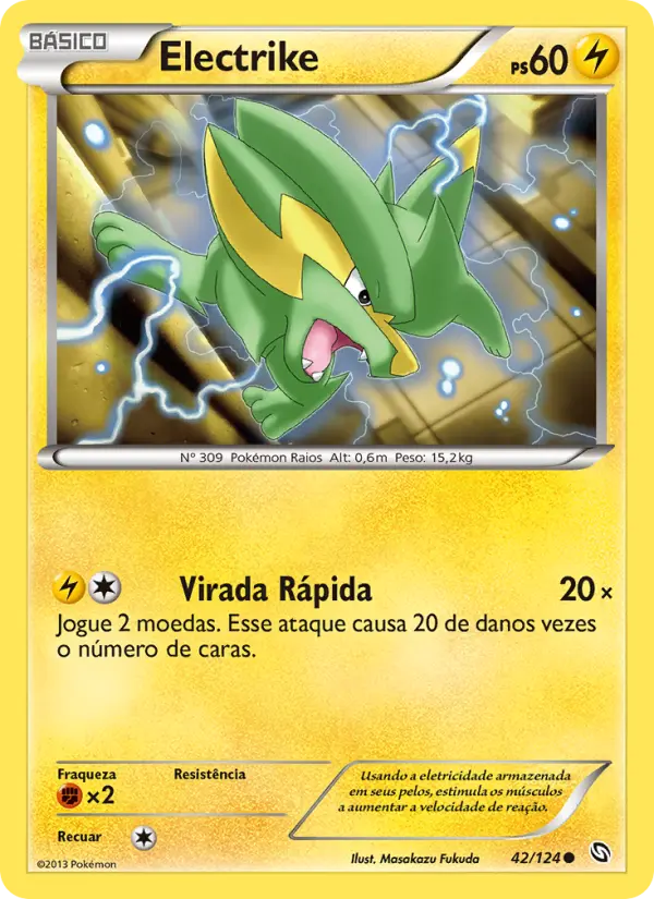 Carta Electrike, número 42/124 da coleção Dragões Enaltecidos