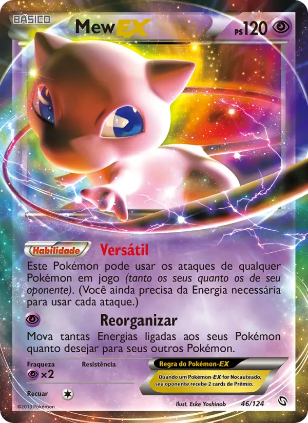 Carta Mew-EX, número 46/124 da coleção Dragões Enaltecidos