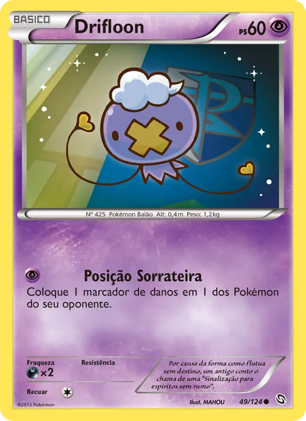 Carta Drifloon, número 49/124 da coleção Dragões Enaltecidos