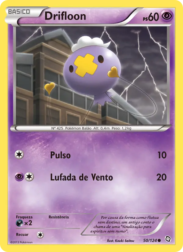 Carta Drifloon, número 50/124 da coleção Dragões Enaltecidos
