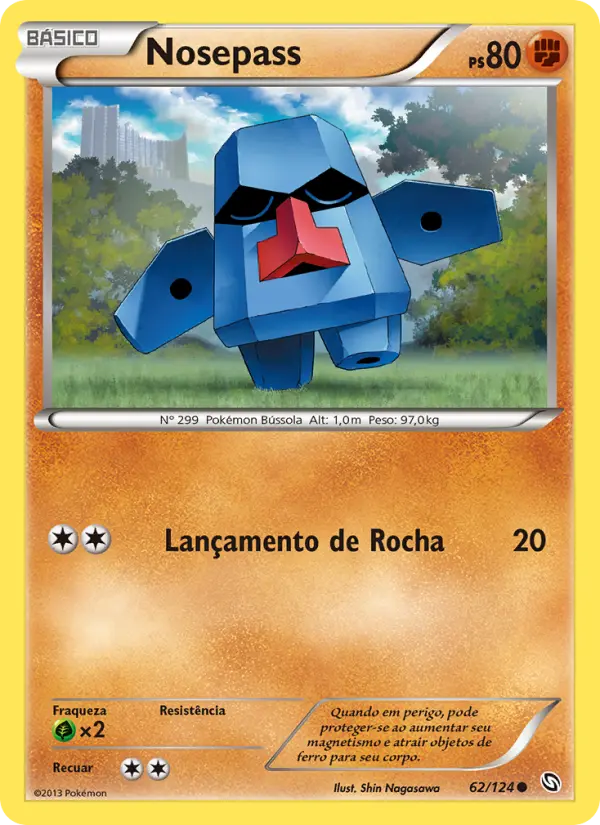 Carta Nosepass, número 62/124 da coleção Dragões Enaltecidos
