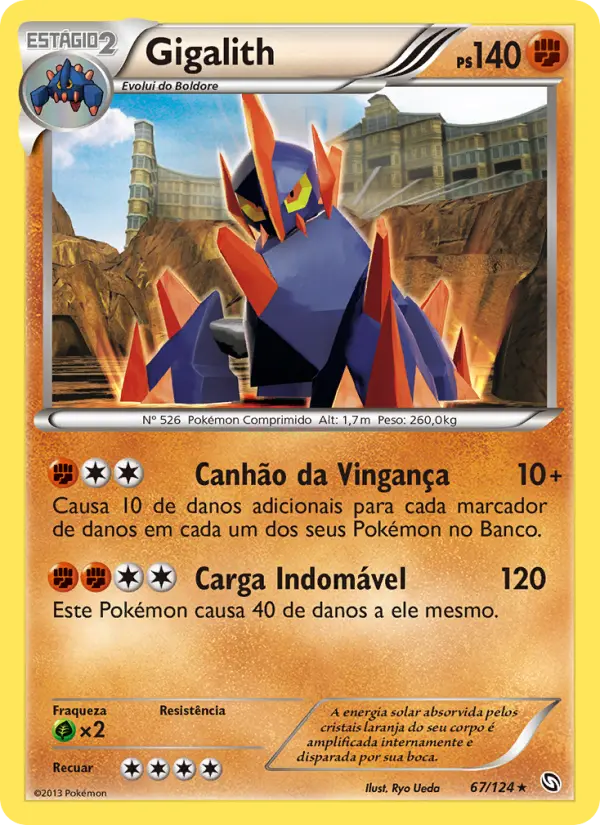 Carta Gigalith, número 67/124 da coleção Dragões Enaltecidos