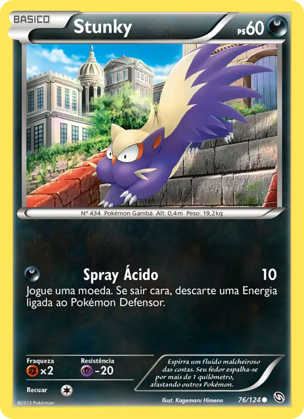 Carta Stunky, número 76/124 da coleção Dragões Enaltecidos
