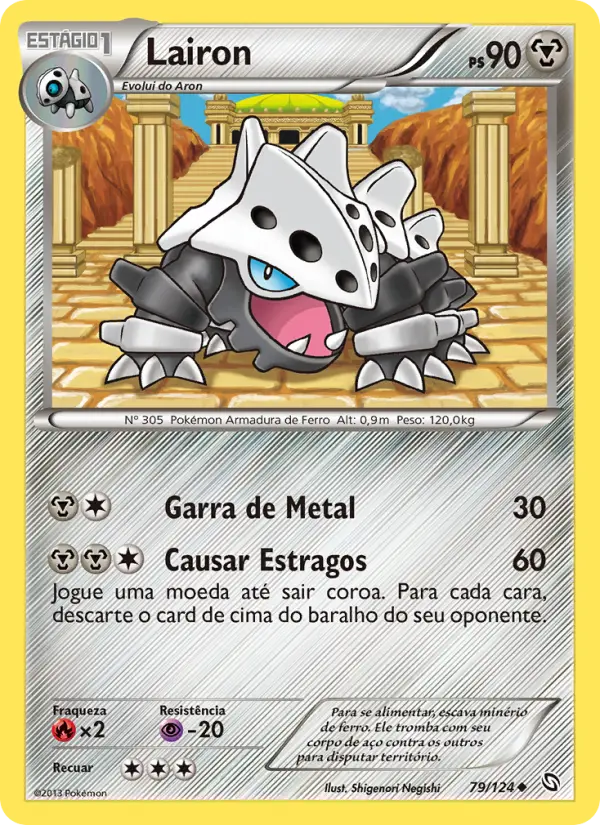 Carta Lairon, número 79/124 da coleção Dragões Enaltecidos