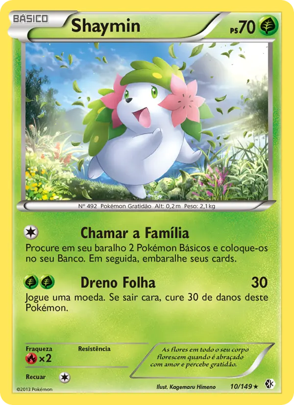 Carta Shaymin, número 10/149 da coleção Fronteiras Cruzadas
