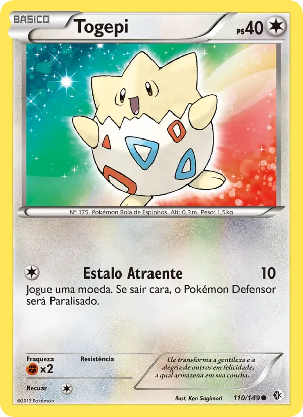Carta Togepi, número 110/149 da coleção Fronteiras Cruzadas