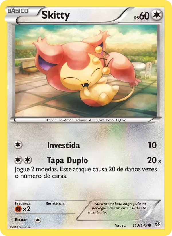Carta Skitty, número 113/149 da coleção Fronteiras Cruzadas