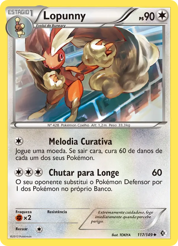 Carta Lopunny, número 117/149 da coleção Fronteiras Cruzadas