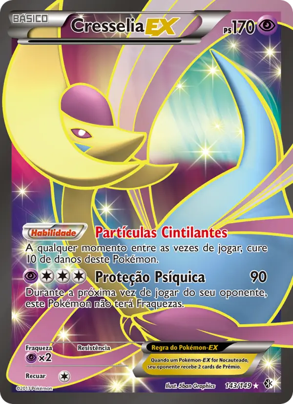 Carta Cresselia-EX, número 143/149 da coleção Fronteiras Cruzadas