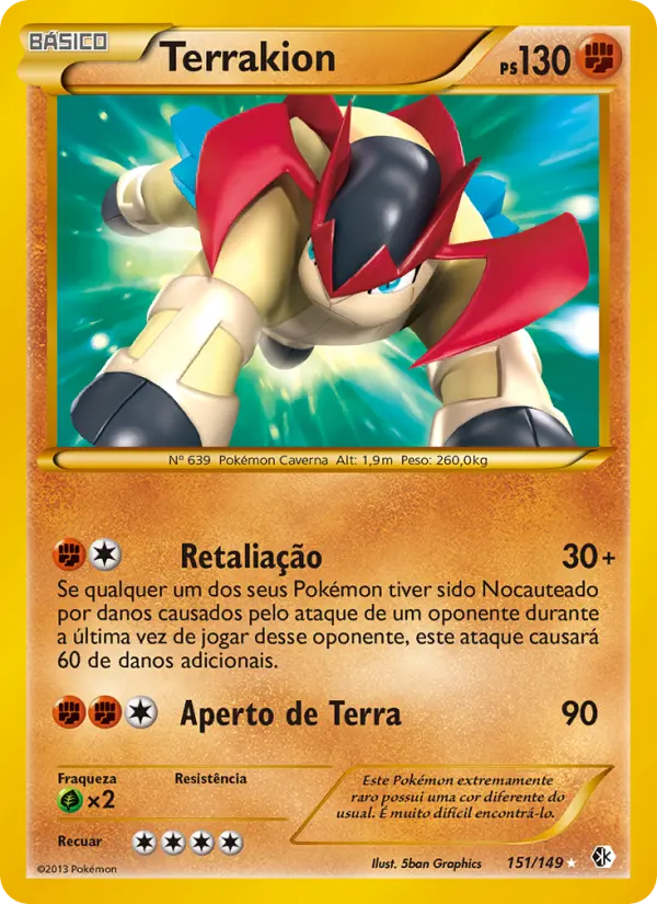 Carta Terrakion, número 151/149 da coleção Fronteiras Cruzadas