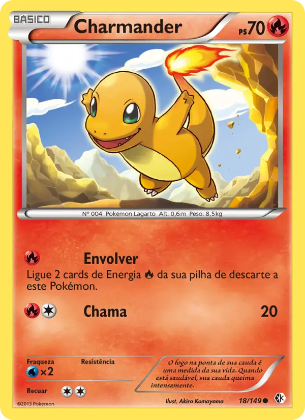 Carta Charmander, número 18/149 da coleção Fronteiras Cruzadas